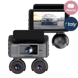 Powerology sentra dash camera with 3 lenses rear camera - Black